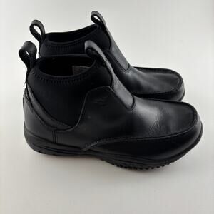 Baffin Ease Mens Black Leather Slip On Ankle Boots Comfort Work Size 9